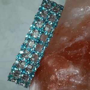 925 Natural Untreated Apatite Bracelet.